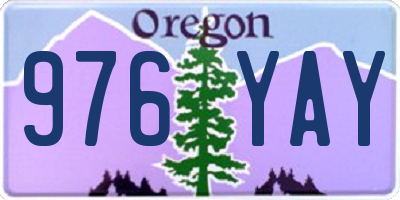 OR license plate 976YAY