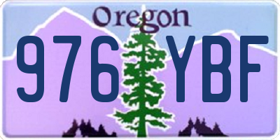 OR license plate 976YBF