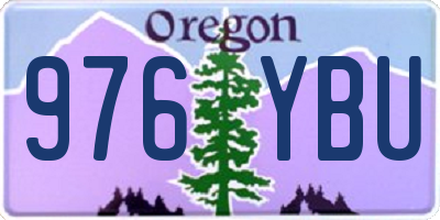 OR license plate 976YBU