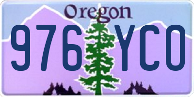 OR license plate 976YCO