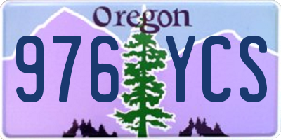 OR license plate 976YCS