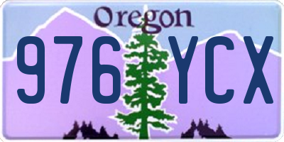 OR license plate 976YCX
