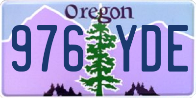 OR license plate 976YDE