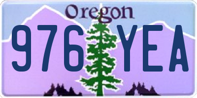 OR license plate 976YEA