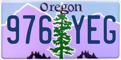 OR license plate 976YEG