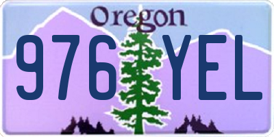 OR license plate 976YEL