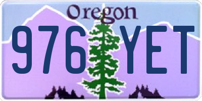 OR license plate 976YET