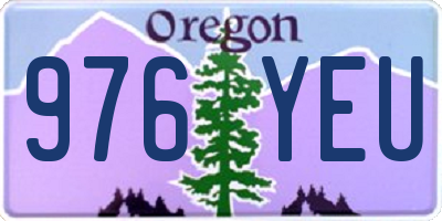 OR license plate 976YEU