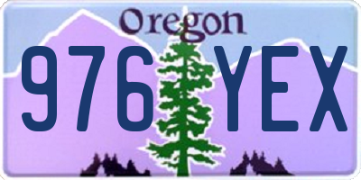 OR license plate 976YEX