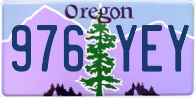 OR license plate 976YEY