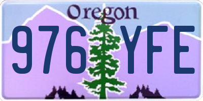 OR license plate 976YFE