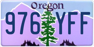 OR license plate 976YFF