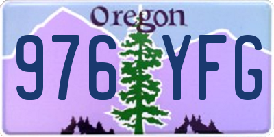 OR license plate 976YFG