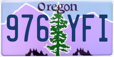 OR license plate 976YFI