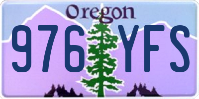 OR license plate 976YFS