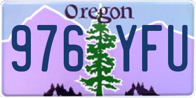 OR license plate 976YFU