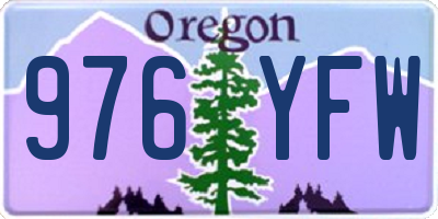 OR license plate 976YFW