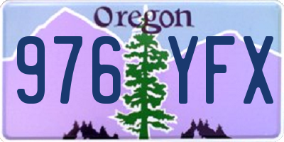 OR license plate 976YFX