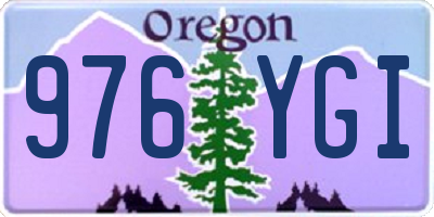 OR license plate 976YGI