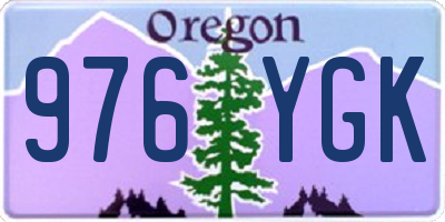 OR license plate 976YGK