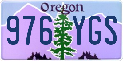 OR license plate 976YGS