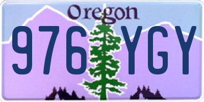 OR license plate 976YGY