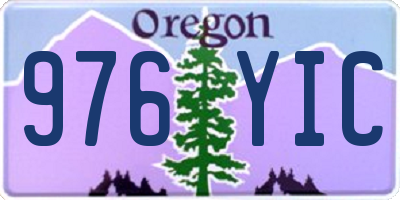 OR license plate 976YIC