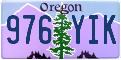 OR license plate 976YIK