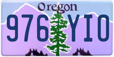 OR license plate 976YIO
