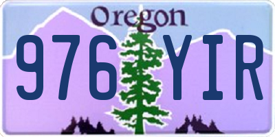 OR license plate 976YIR