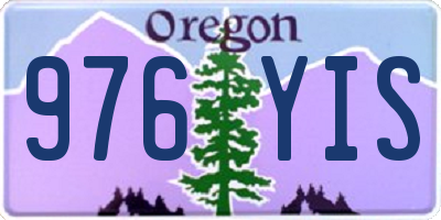 OR license plate 976YIS