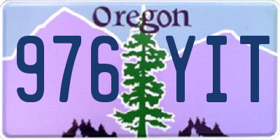 OR license plate 976YIT