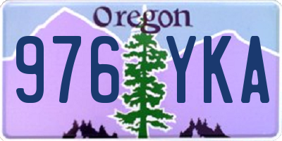 OR license plate 976YKA