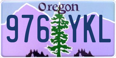 OR license plate 976YKL