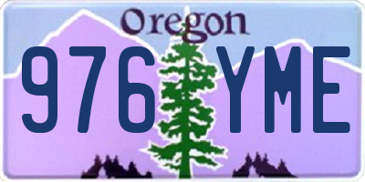 OR license plate 976YME