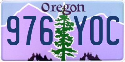 OR license plate 976YOC