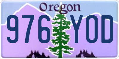 OR license plate 976YOD
