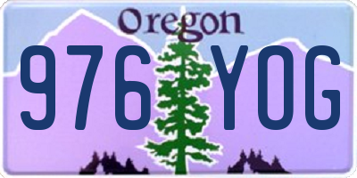 OR license plate 976YOG