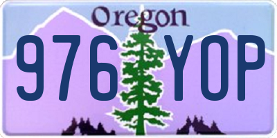OR license plate 976YOP