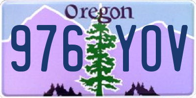 OR license plate 976YOV
