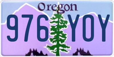 OR license plate 976YOY