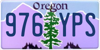 OR license plate 976YPS
