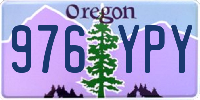 OR license plate 976YPY