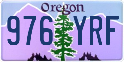 OR license plate 976YRF