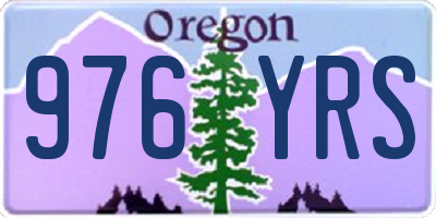 OR license plate 976YRS