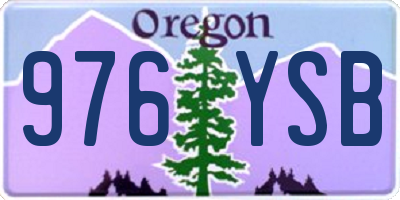 OR license plate 976YSB