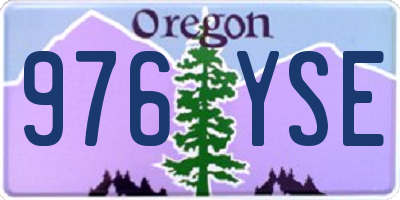 OR license plate 976YSE