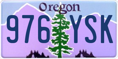 OR license plate 976YSK