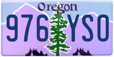 OR license plate 976YSO