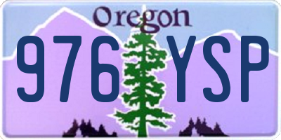 OR license plate 976YSP